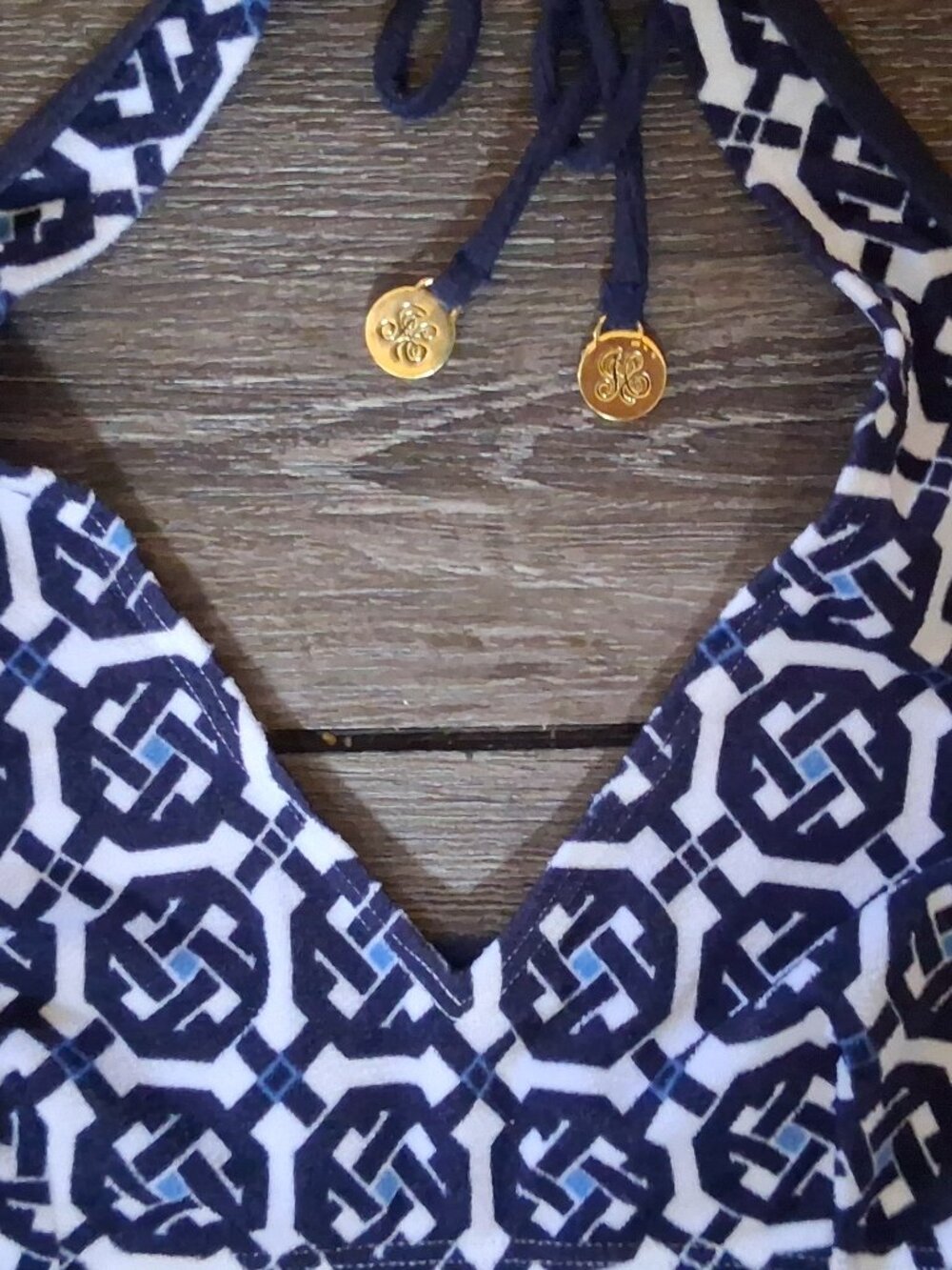 New Juicy Couture Terry Halter Bikini Top XL Extra Large NWT